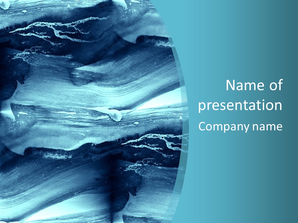 A Blue And White Marble Powerpoint Presentation PowerPoint Template