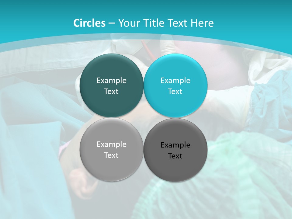 A Baby Laying In A Hospital Bed With An Adult PowerPoint Template