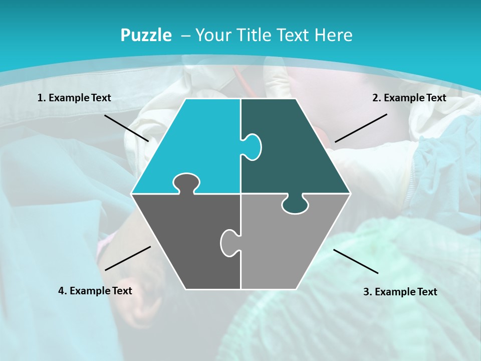 A Baby Laying In A Hospital Bed With An Adult PowerPoint Template