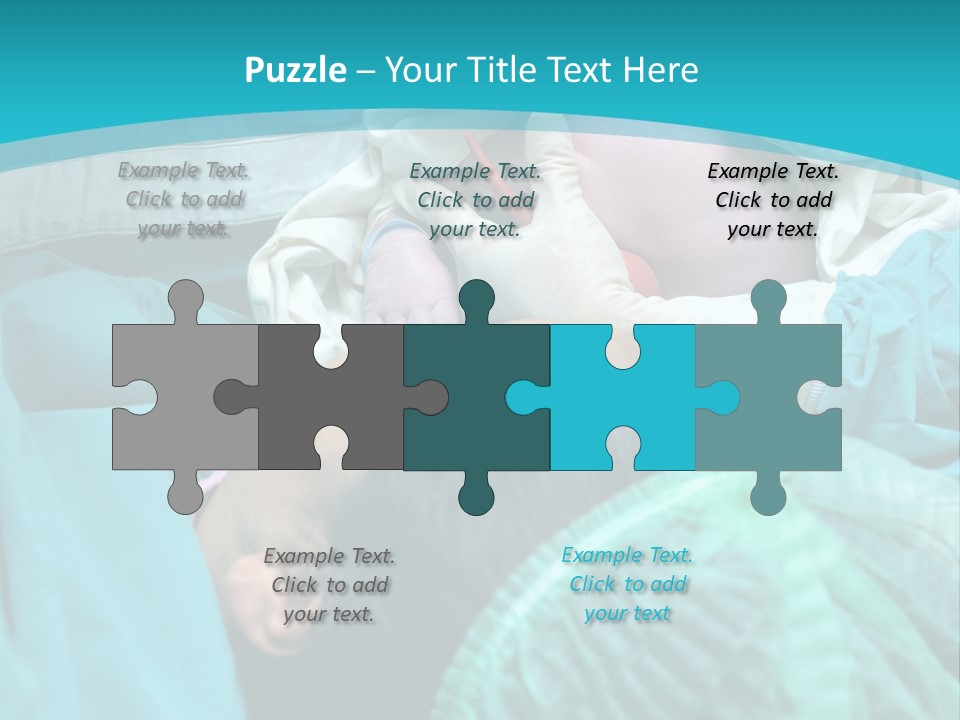 A Baby Laying In A Hospital Bed With An Adult PowerPoint Template