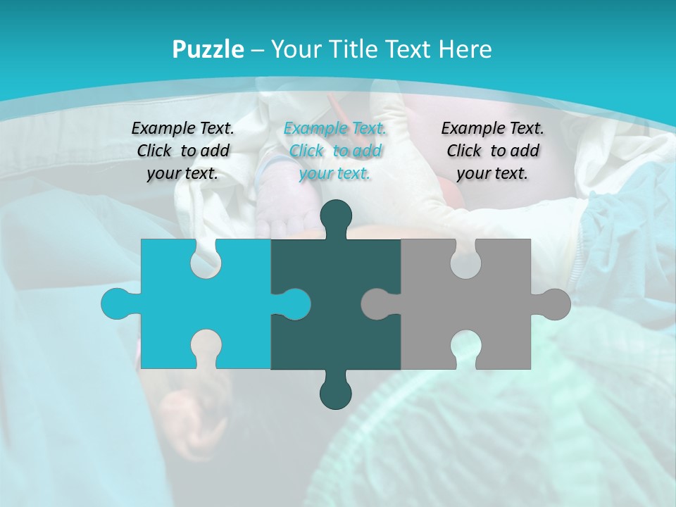 A Baby Laying In A Hospital Bed With An Adult PowerPoint Template