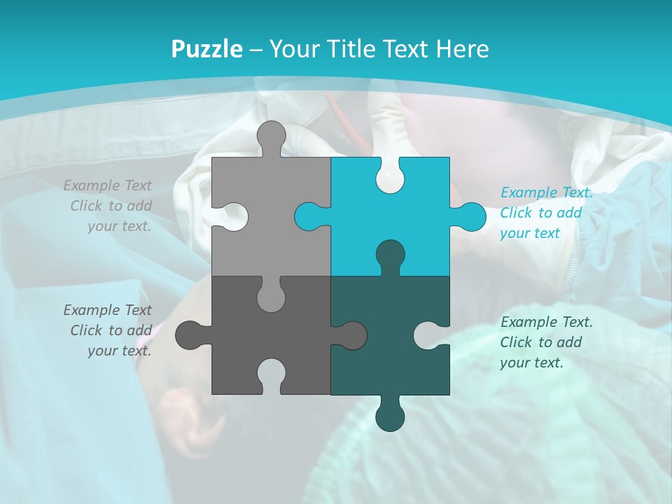 A Baby Laying In A Hospital Bed With An Adult PowerPoint Template