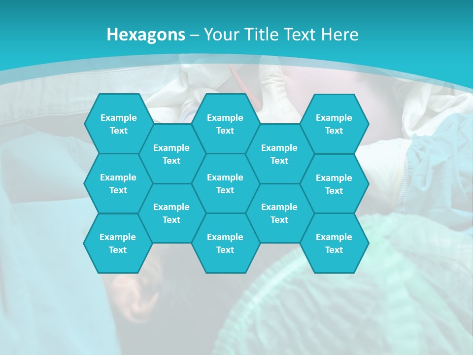 A Baby Laying In A Hospital Bed With An Adult PowerPoint Template