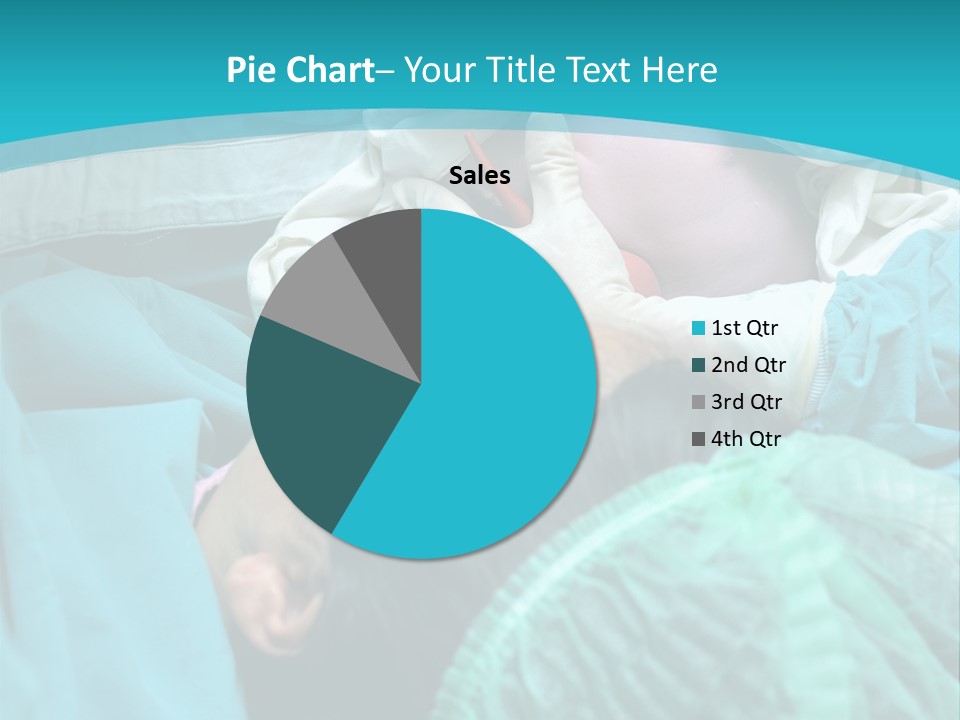 A Baby Laying In A Hospital Bed With An Adult PowerPoint Template