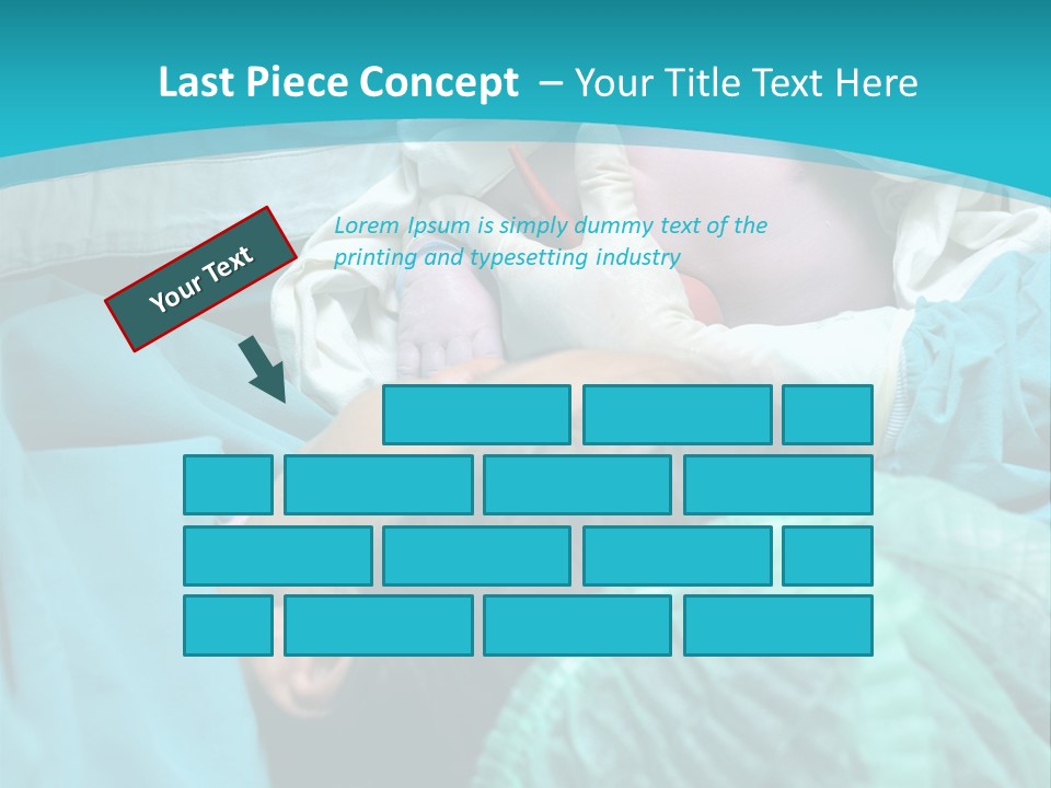 A Baby Laying In A Hospital Bed With An Adult PowerPoint Template