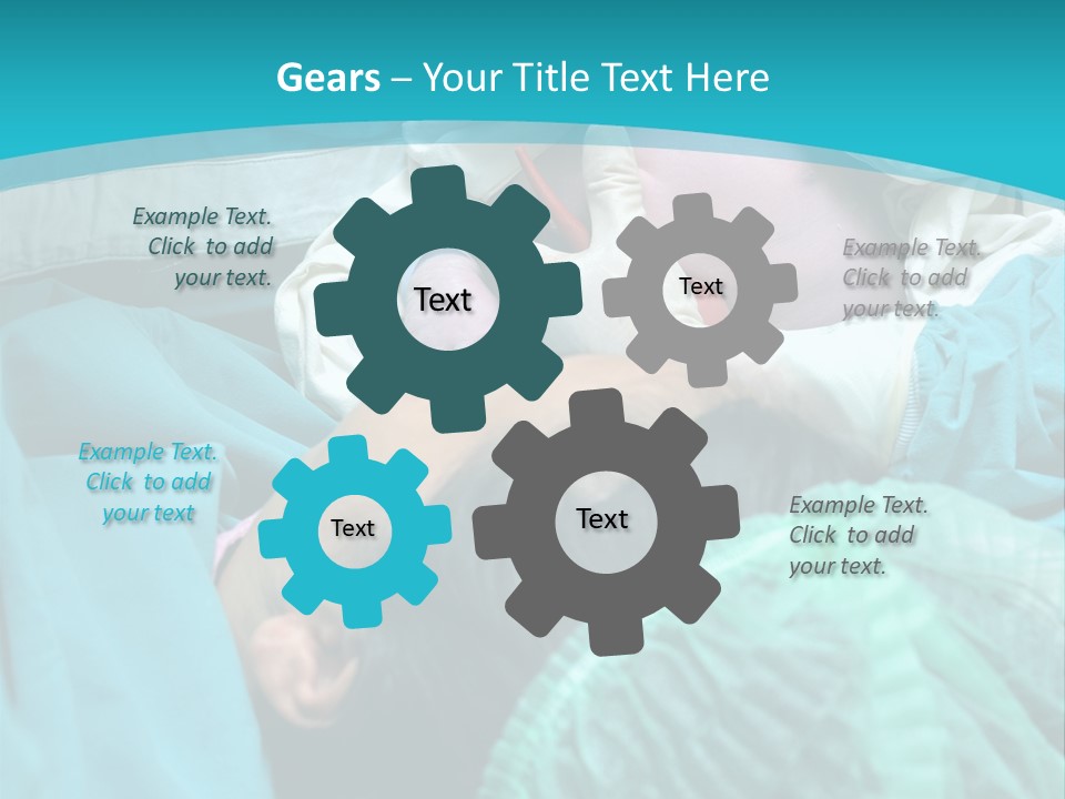 A Baby Laying In A Hospital Bed With An Adult PowerPoint Template
