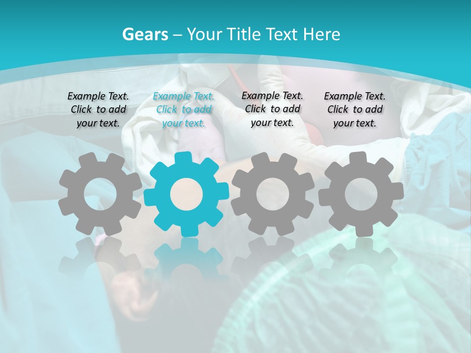 A Baby Laying In A Hospital Bed With An Adult PowerPoint Template