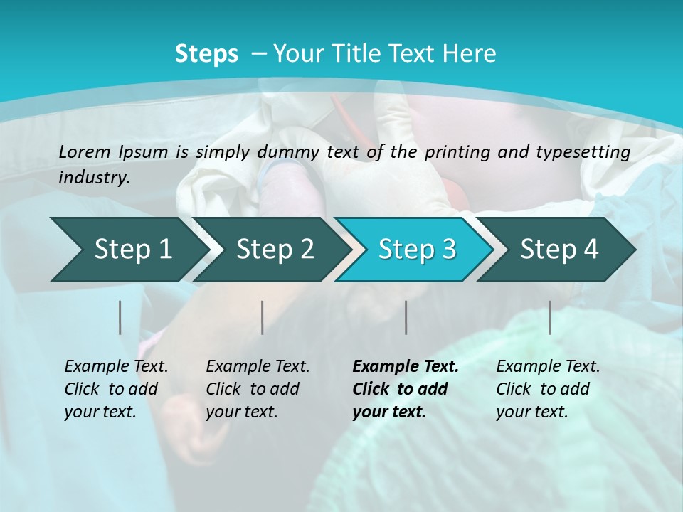 A Baby Laying In A Hospital Bed With An Adult PowerPoint Template