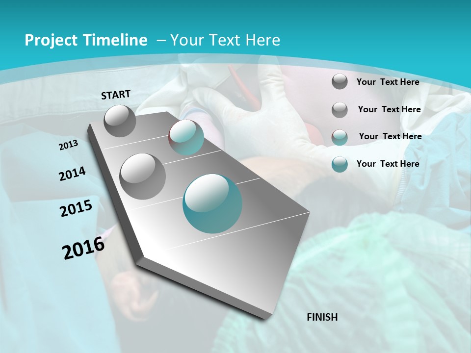 A Baby Laying In A Hospital Bed With An Adult PowerPoint Template