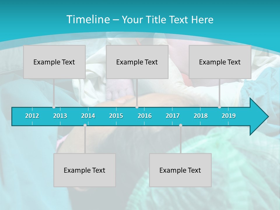 A Baby Laying In A Hospital Bed With An Adult PowerPoint Template