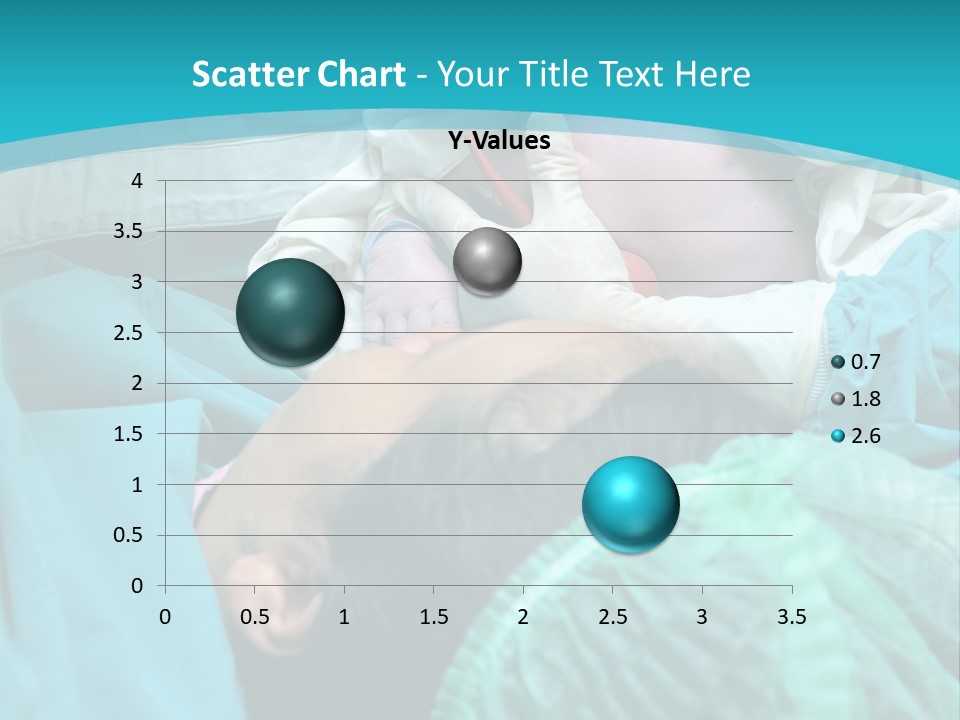 A Baby Laying In A Hospital Bed With An Adult PowerPoint Template
