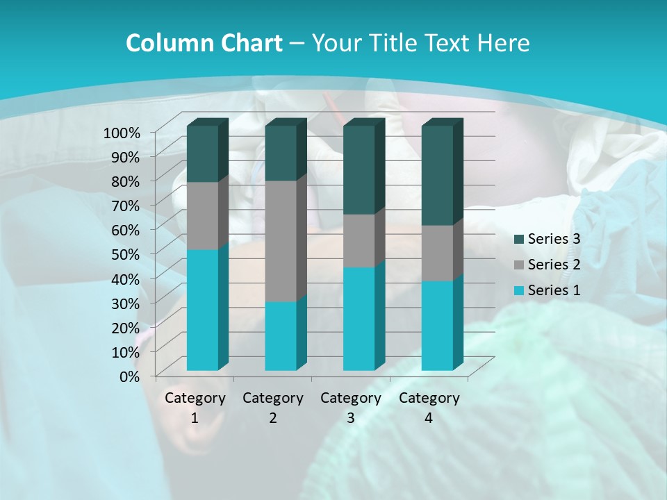 A Baby Laying In A Hospital Bed With An Adult PowerPoint Template