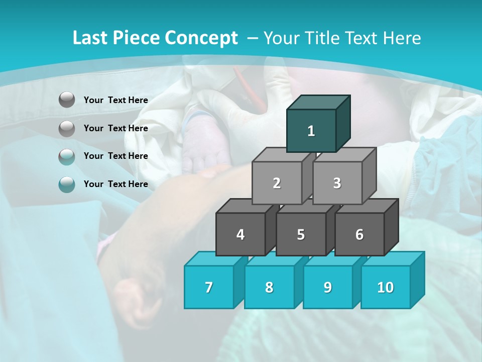 A Baby Laying In A Hospital Bed With An Adult PowerPoint Template