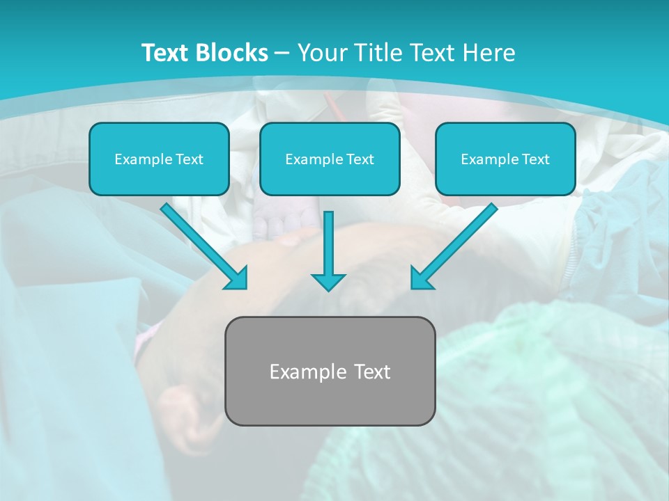A Baby Laying In A Hospital Bed With An Adult PowerPoint Template