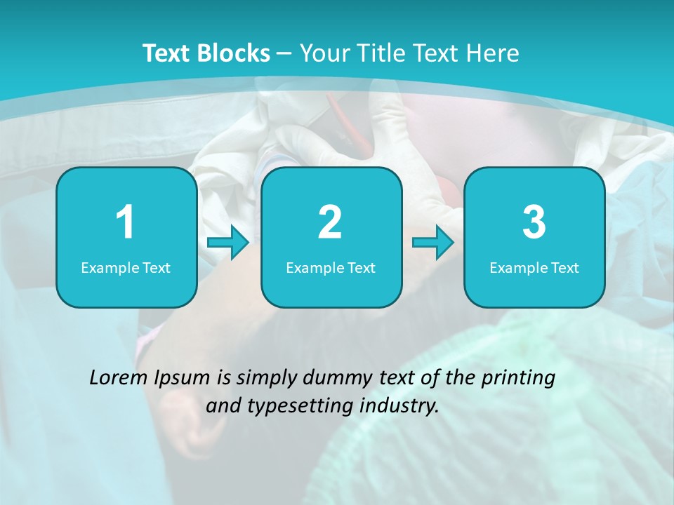 A Baby Laying In A Hospital Bed With An Adult PowerPoint Template