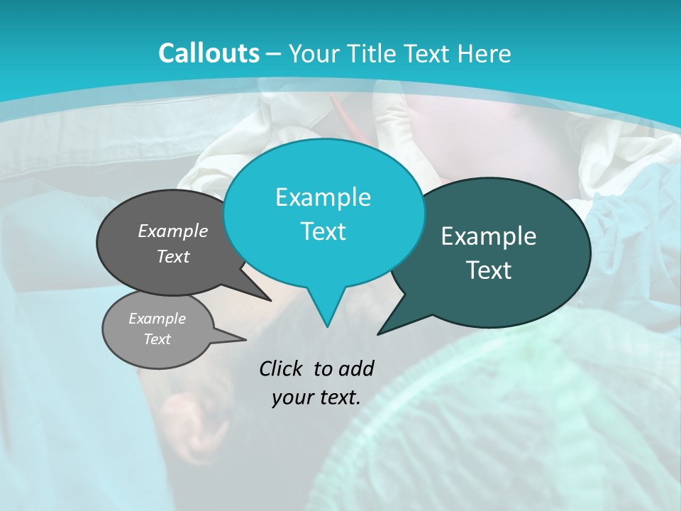 A Baby Laying In A Hospital Bed With An Adult PowerPoint Template