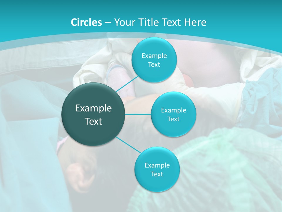 A Baby Laying In A Hospital Bed With An Adult PowerPoint Template