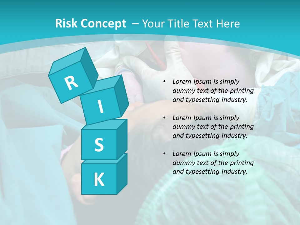 A Baby Laying In A Hospital Bed With An Adult PowerPoint Template