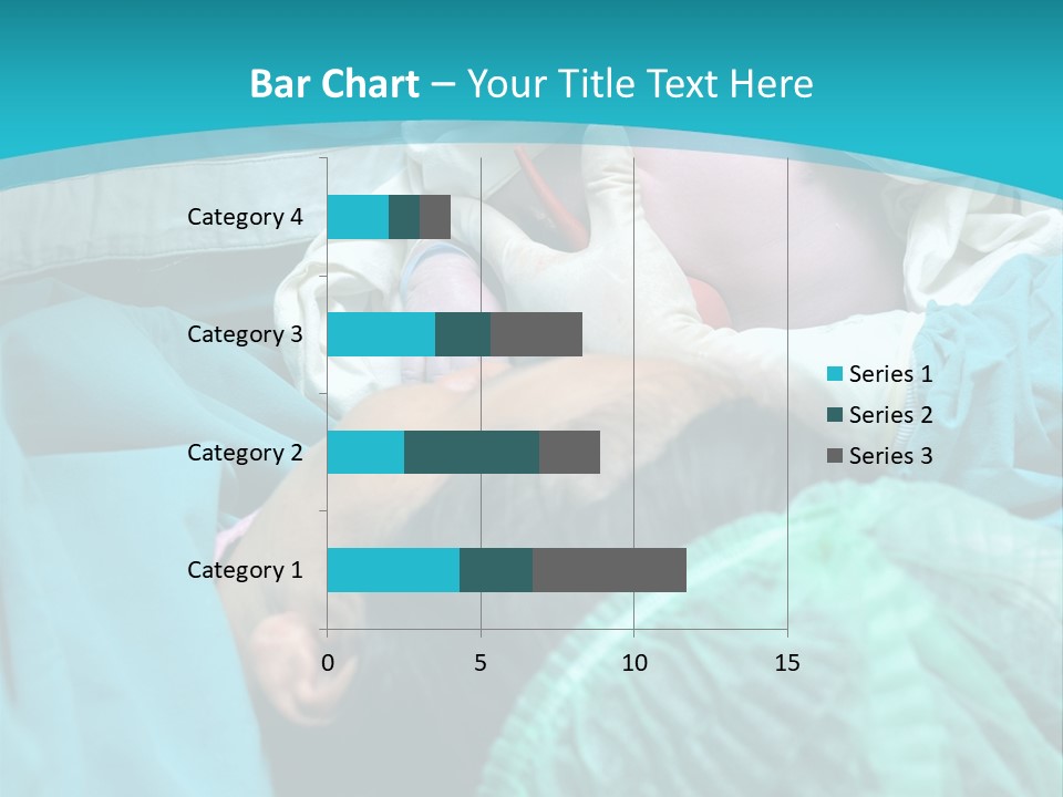 A Baby Laying In A Hospital Bed With An Adult PowerPoint Template