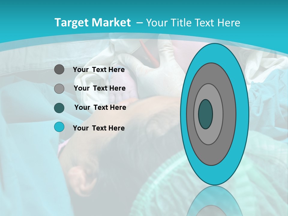 A Baby Laying In A Hospital Bed With An Adult PowerPoint Template