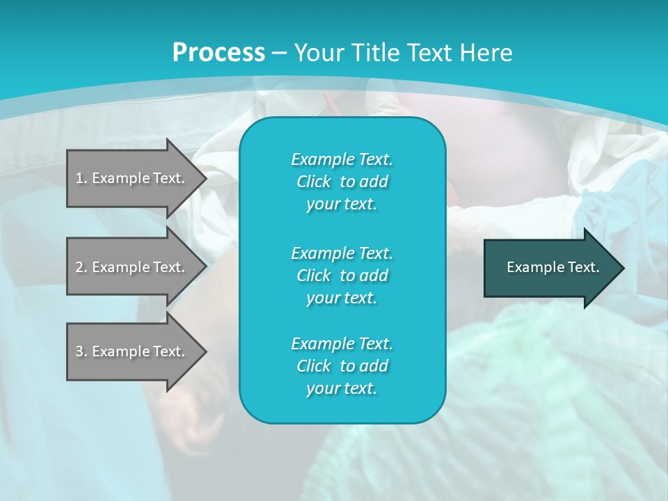A Baby Laying In A Hospital Bed With An Adult PowerPoint Template
