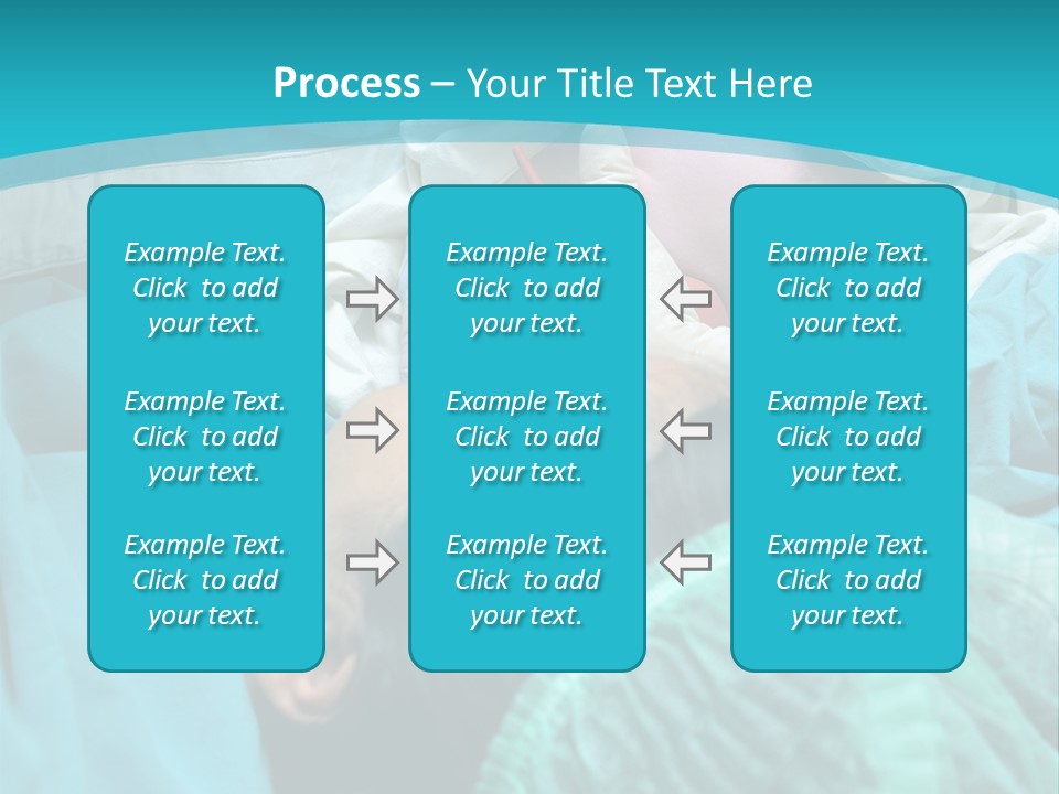 A Baby Laying In A Hospital Bed With An Adult PowerPoint Template