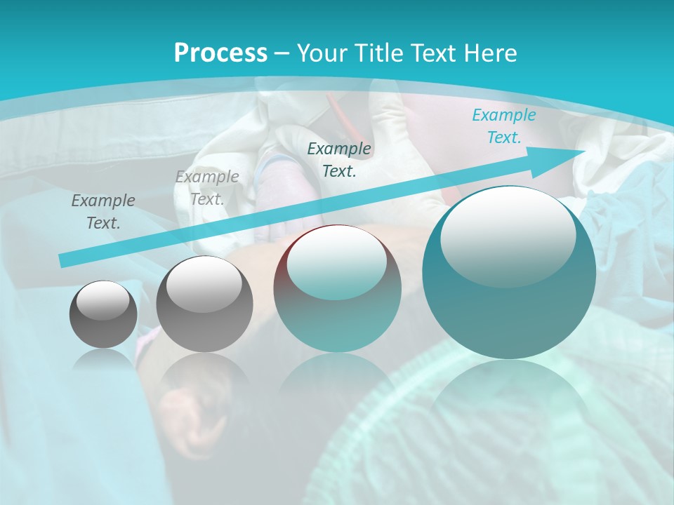 A Baby Laying In A Hospital Bed With An Adult PowerPoint Template
