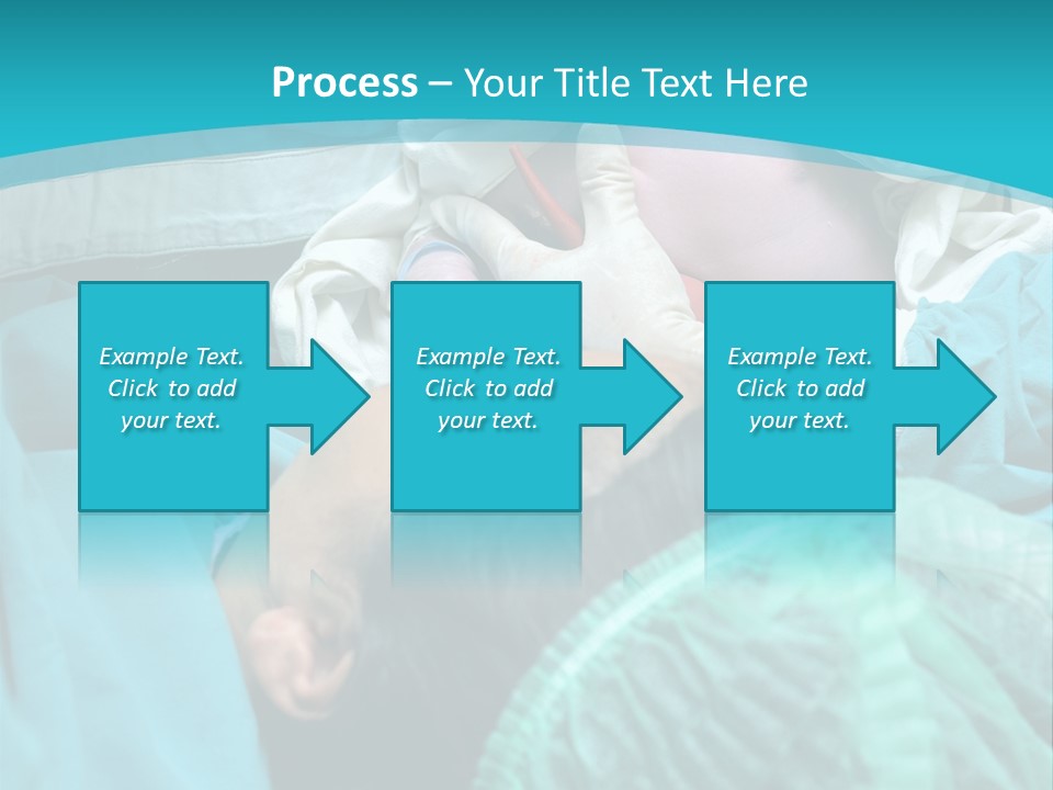 A Baby Laying In A Hospital Bed With An Adult PowerPoint Template