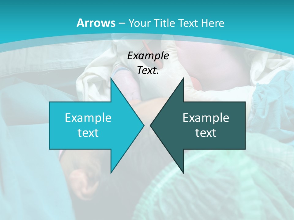 A Baby Laying In A Hospital Bed With An Adult PowerPoint Template