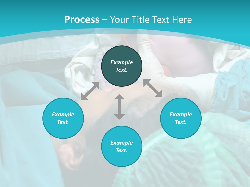 A Baby Laying In A Hospital Bed With An Adult PowerPoint Template