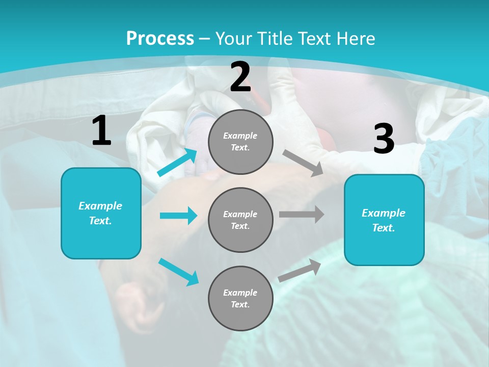 A Baby Laying In A Hospital Bed With An Adult PowerPoint Template