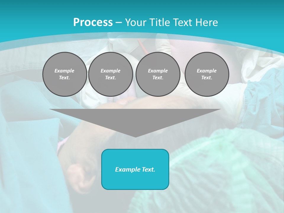 A Baby Laying In A Hospital Bed With An Adult PowerPoint Template