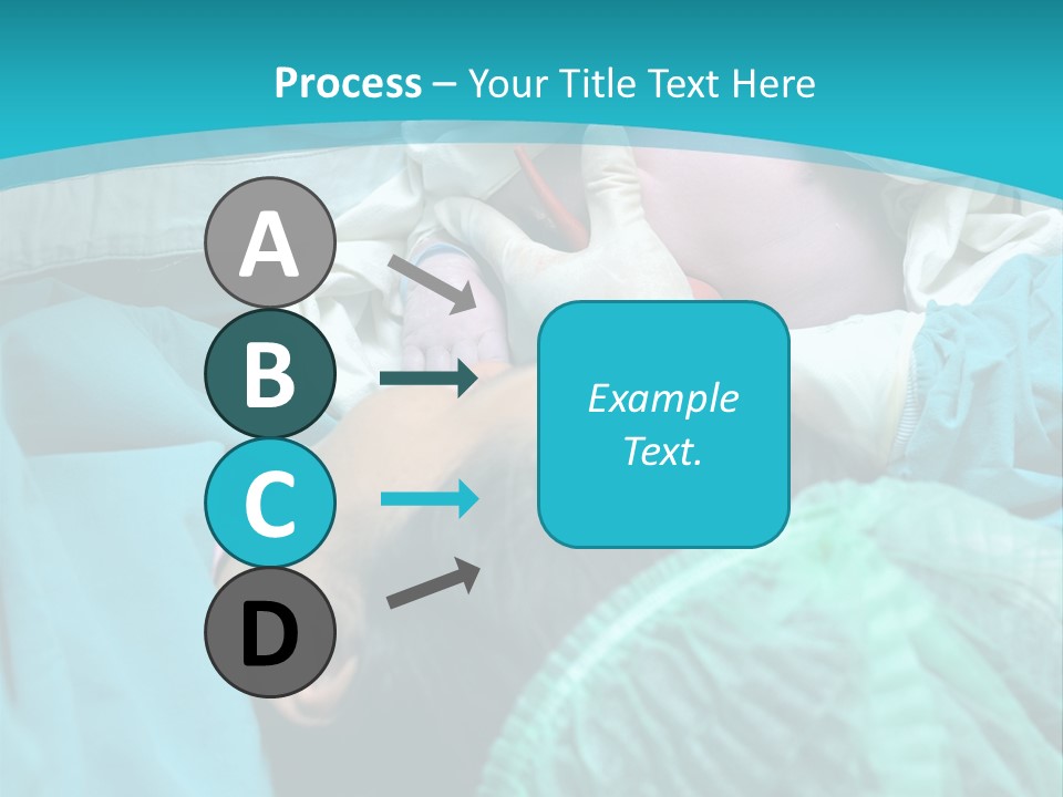 A Baby Laying In A Hospital Bed With An Adult PowerPoint Template