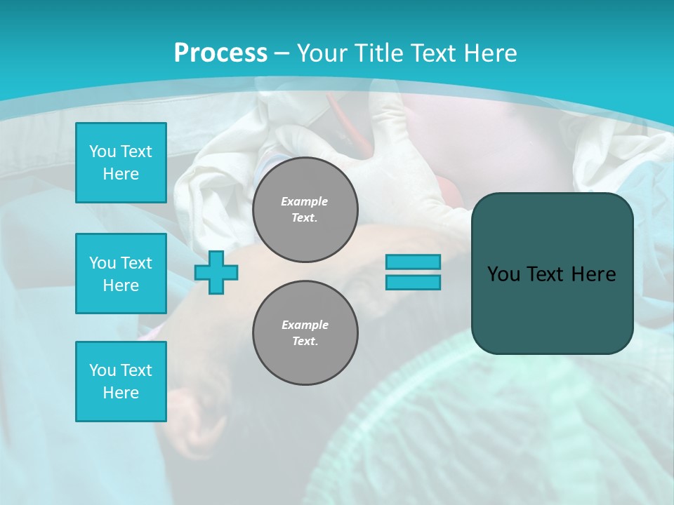A Baby Laying In A Hospital Bed With An Adult PowerPoint Template