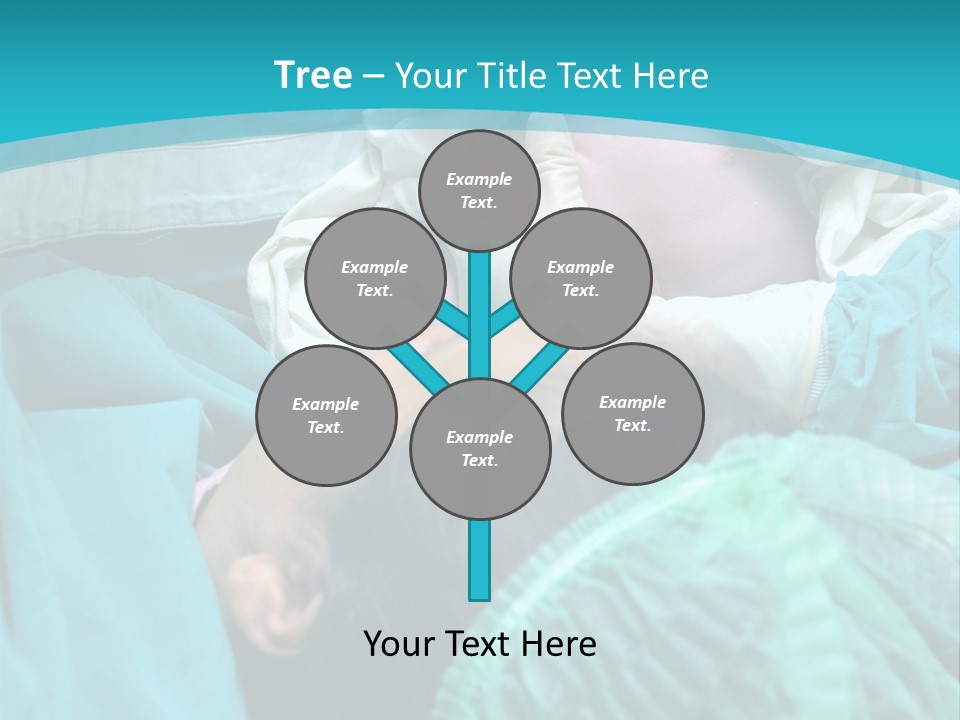 A Baby Laying In A Hospital Bed With An Adult PowerPoint Template