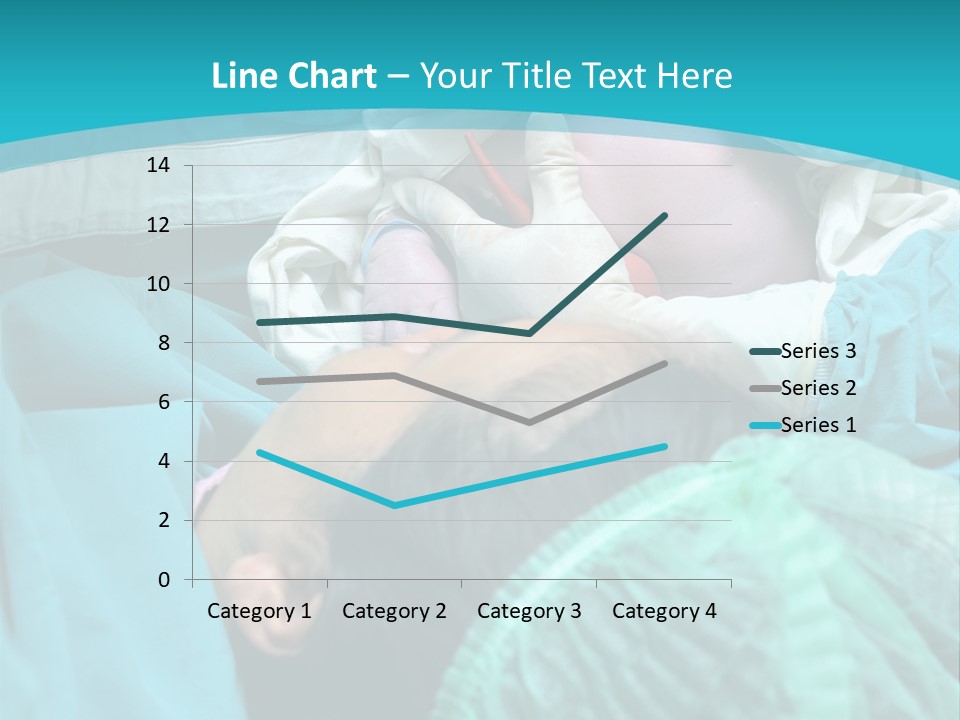 A Baby Laying In A Hospital Bed With An Adult PowerPoint Template