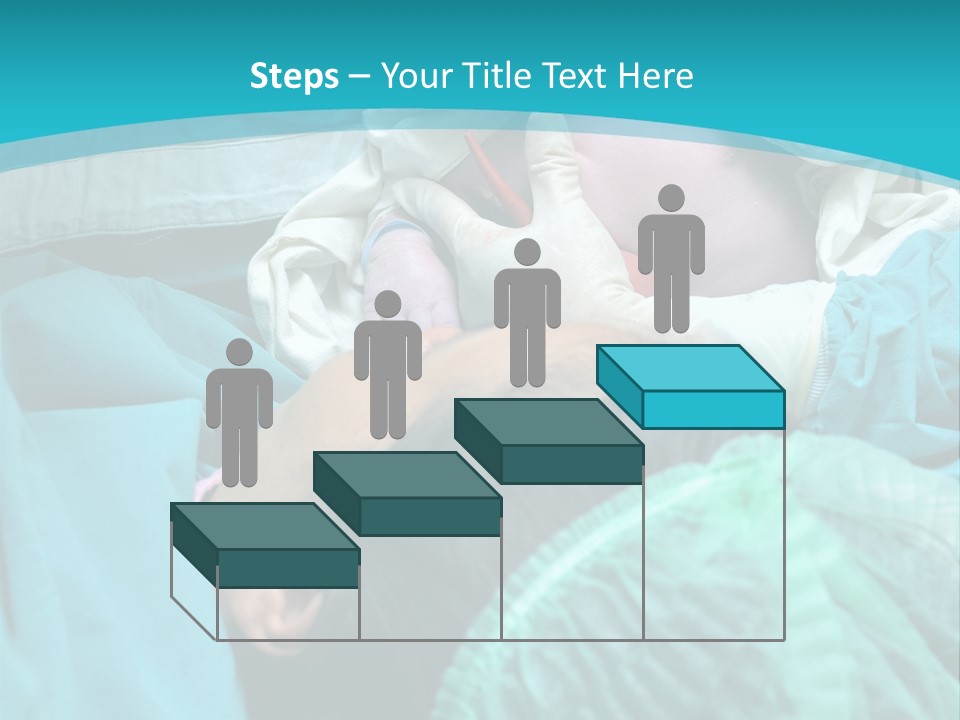 A Baby Laying In A Hospital Bed With An Adult PowerPoint Template