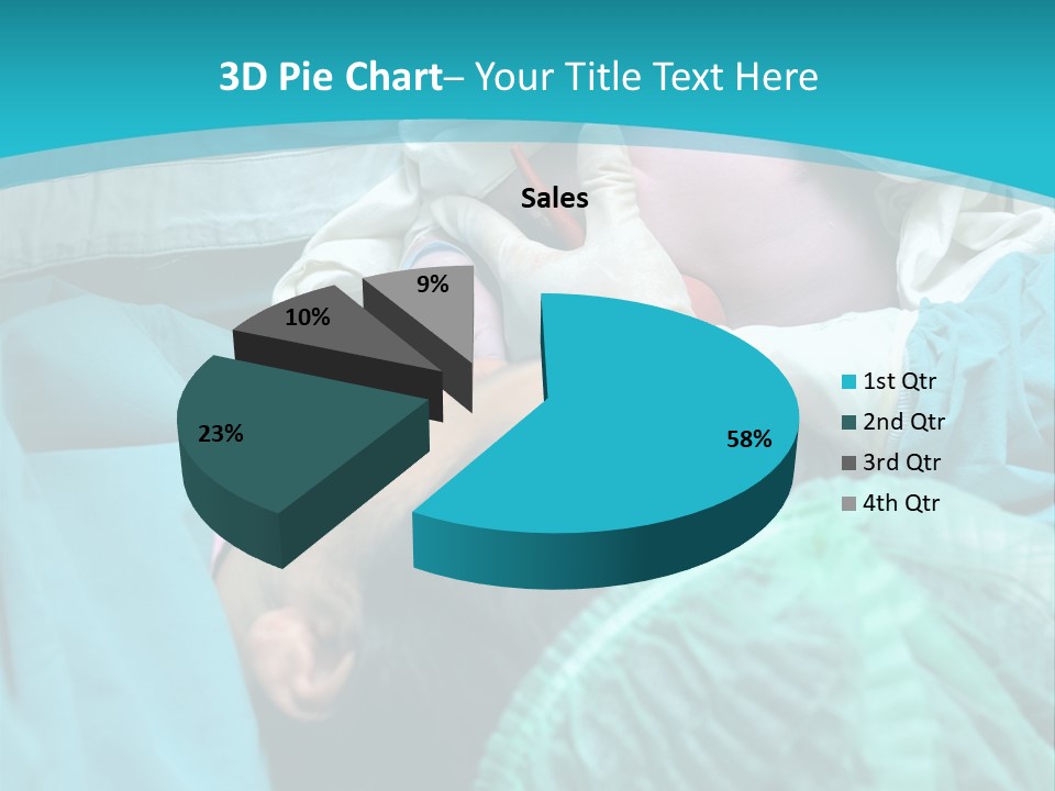 A Baby Laying In A Hospital Bed With An Adult PowerPoint Template