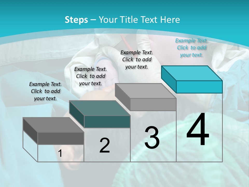 A Baby Laying In A Hospital Bed With An Adult PowerPoint Template