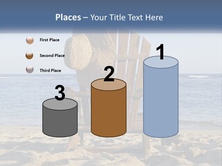 A Wooden Chair Sitting On Top Of A Sandy Beach PowerPoint Template