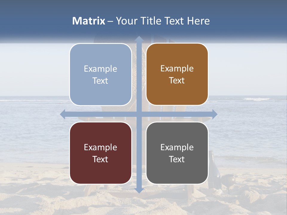 A Wooden Chair Sitting On Top Of A Sandy Beach PowerPoint Template