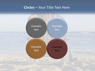 A Wooden Chair Sitting On Top Of A Sandy Beach PowerPoint Template
