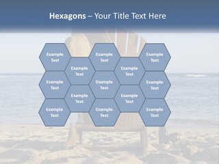 A Wooden Chair Sitting On Top Of A Sandy Beach PowerPoint Template