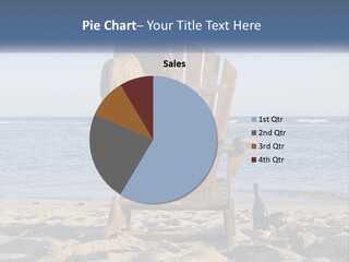 A Wooden Chair Sitting On Top Of A Sandy Beach PowerPoint Template