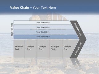 A Wooden Chair Sitting On Top Of A Sandy Beach PowerPoint Template