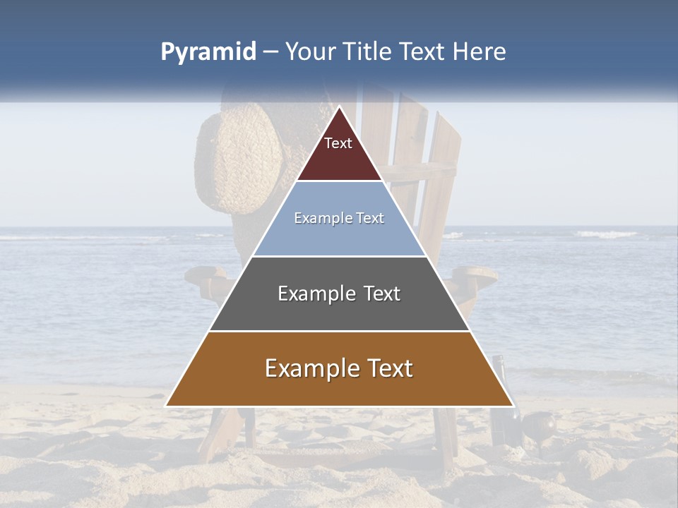 A Wooden Chair Sitting On Top Of A Sandy Beach PowerPoint Template