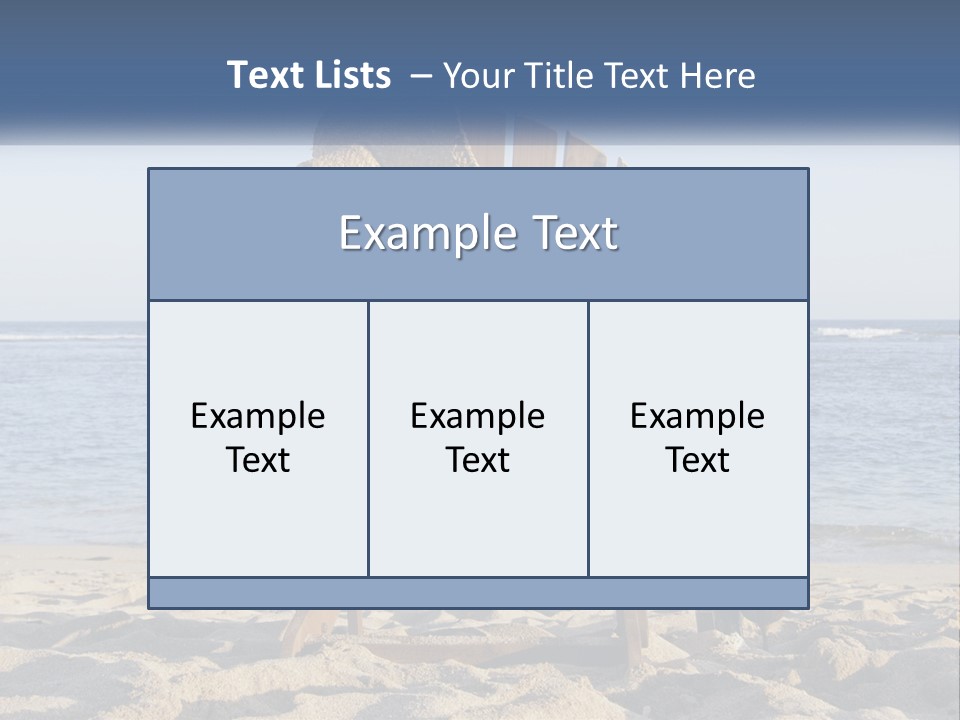 A Wooden Chair Sitting On Top Of A Sandy Beach PowerPoint Template