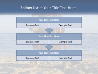 A Wooden Chair Sitting On Top Of A Sandy Beach PowerPoint Template