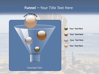 A Wooden Chair Sitting On Top Of A Sandy Beach PowerPoint Template