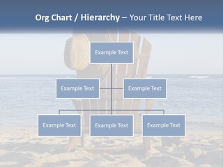 A Wooden Chair Sitting On Top Of A Sandy Beach PowerPoint Template